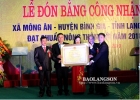 Xã Mông Ân đón bằng công nhận đạt chuẩn nông thôn mới